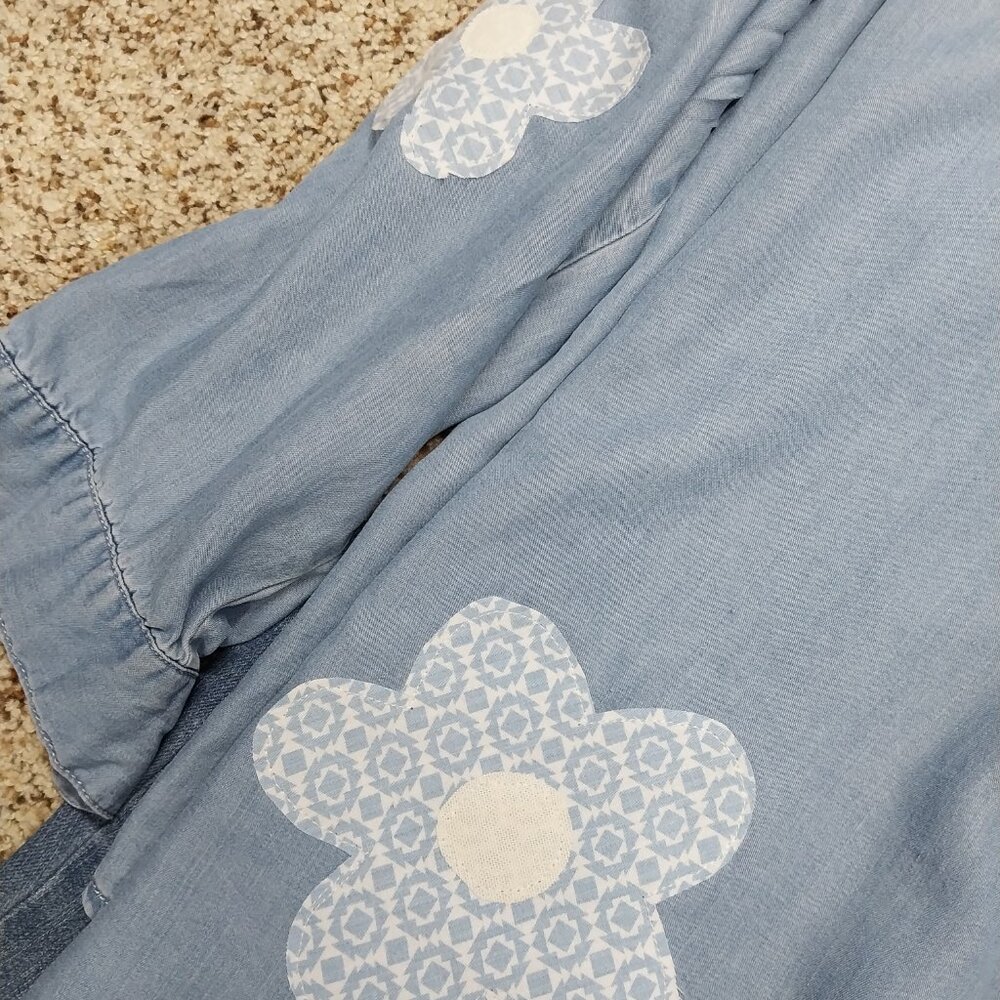 3716 Size Large Old Navy Upcycled With Vintage Flour Sac Applique. - Picture 4 of 10